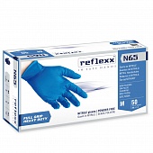 N65-XL Сверхпрочные резиновые перчатки, нитриловые, синие, Reflexx 6,5 гр. Толщина 0,18 мм