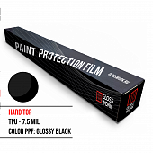 TPU-152GB190-04 Glosswork Glossy Black TPU 7,5mil Полиуретановая пленка черный глянец 1,52х15м